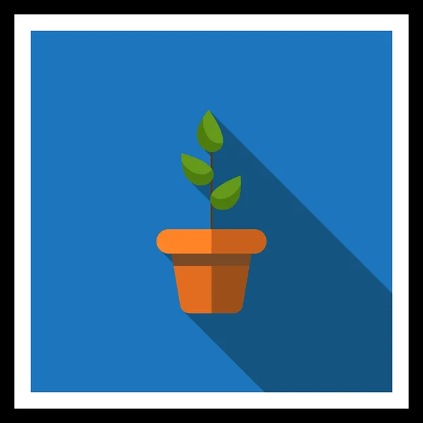 Ingegoten plant — Stockvector