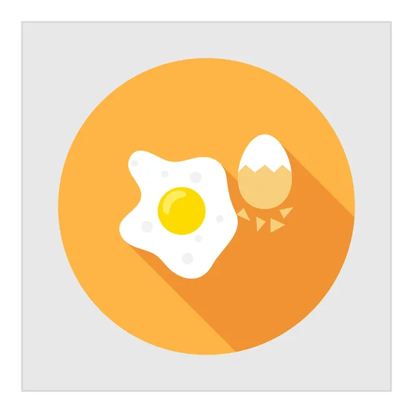 Kokt och stekt ägg — Stock vektor