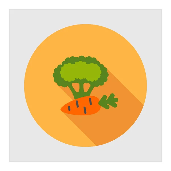Cenoura e brócolis coalhada — Vetor de Stock
