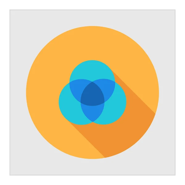 Diagramas circulares superpuestos — Archivo Imágenes Vectoriales