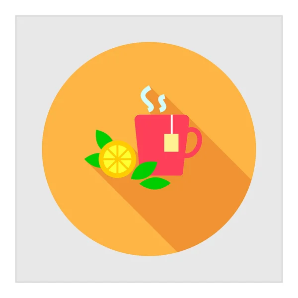 茶与薄荷和柠檬 — 图库矢量图片