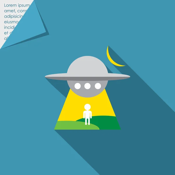 Abduction by UFO — Stock Vector
