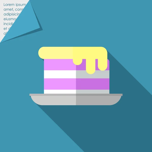 Cake-icoon — Stockvector