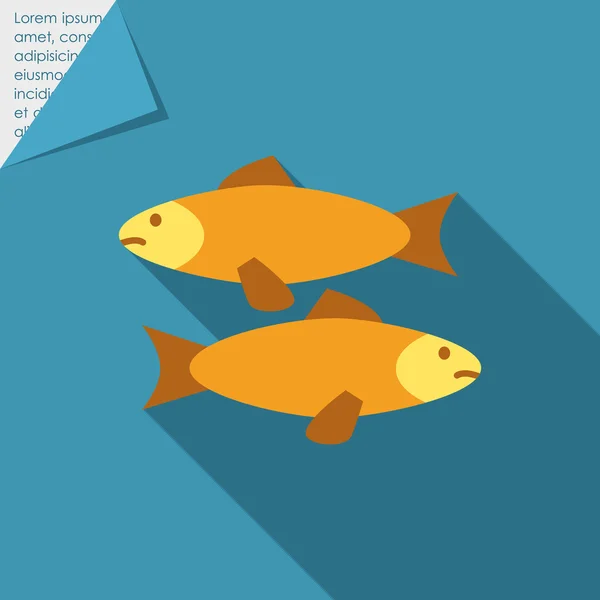 Ícone de peixe —  Vetores de Stock