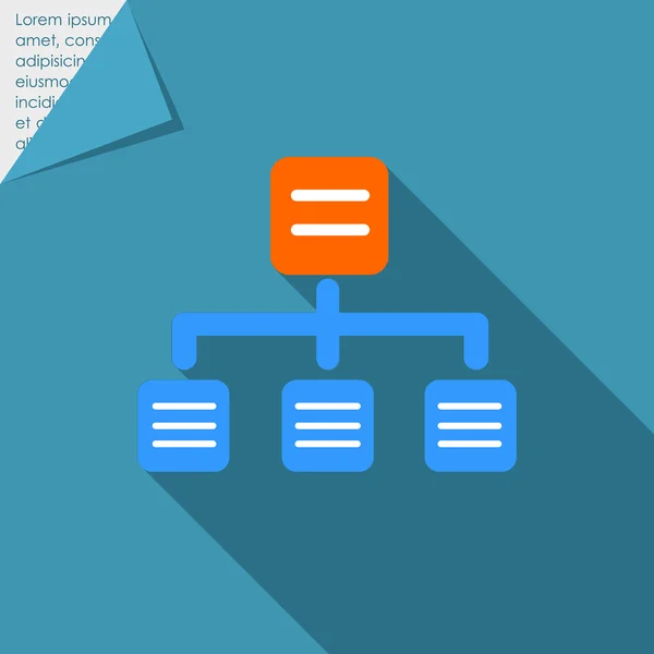 Organigrama organizativo — Vector de stock