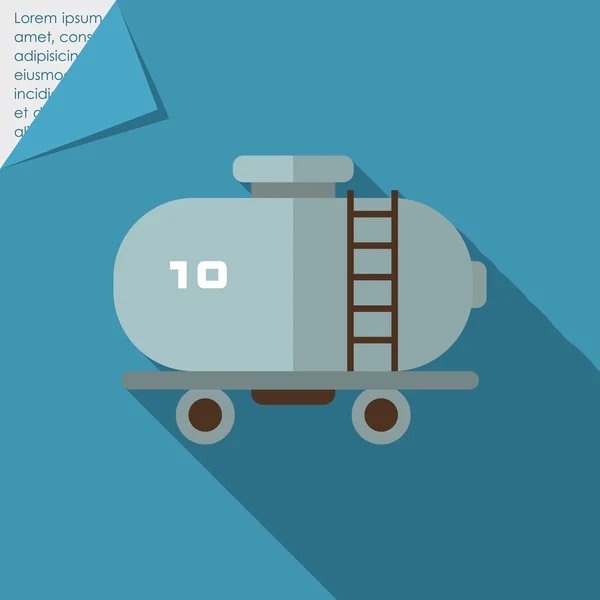 Carro cisterna ferroviario — Vettoriale Stock