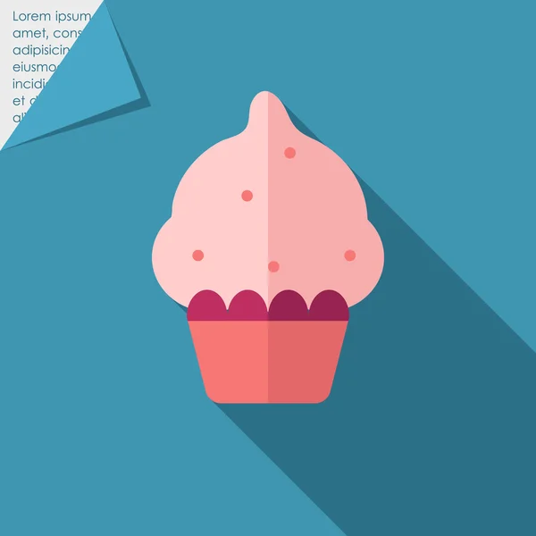 Icône Cupcake — Image vectorielle