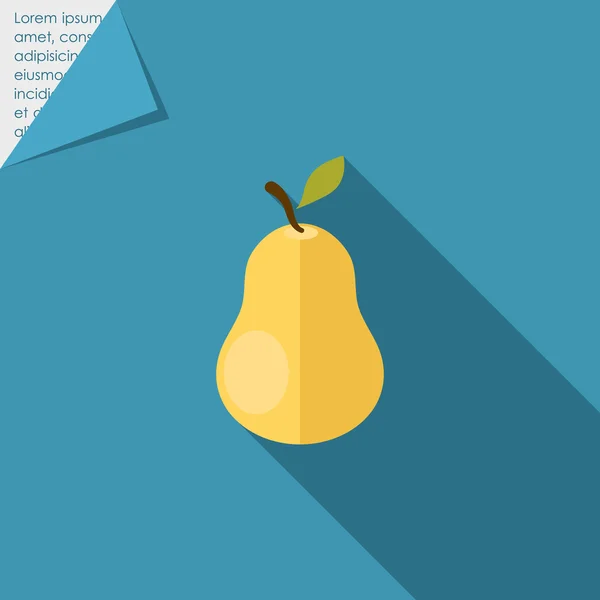 Icona di pera matura — Vettoriale Stock
