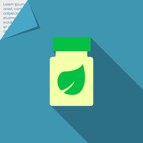 Bottle of dietary supplement — Stock Vector