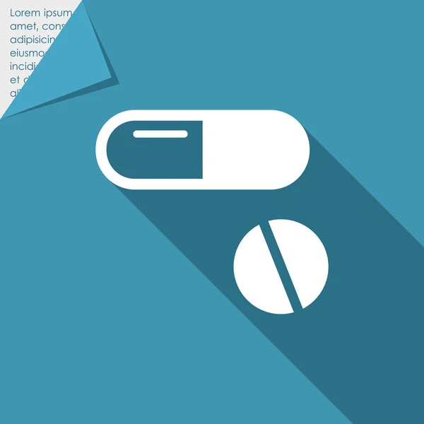 Pictogram capsule en pil — Stockvector