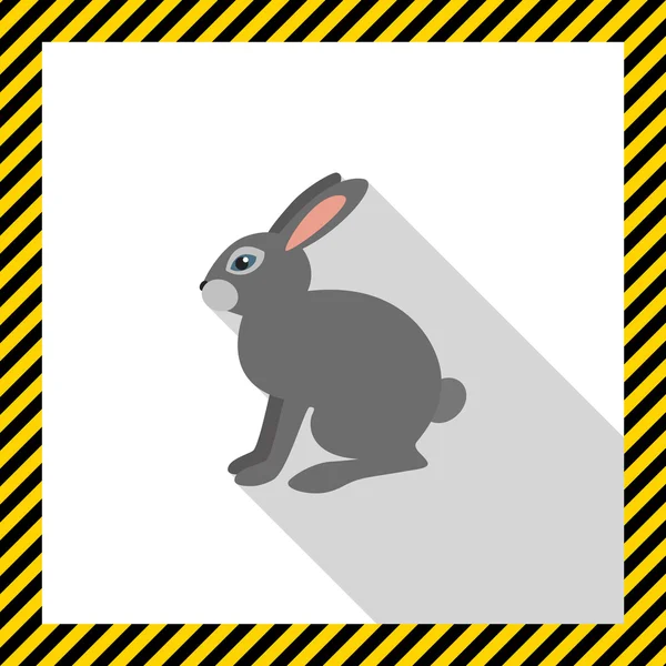 Grey hare icon — Stock Vector