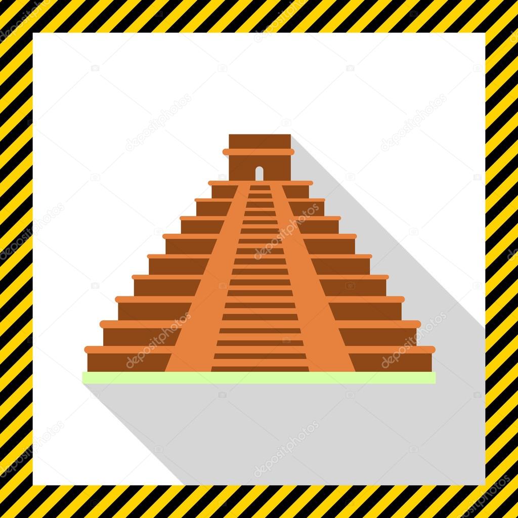 Maya pyramid icon