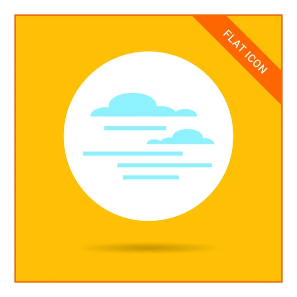 Clima nublado icono — Vector de stock