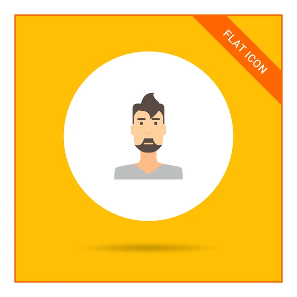 Portrait of young man with beard — Stock Vector