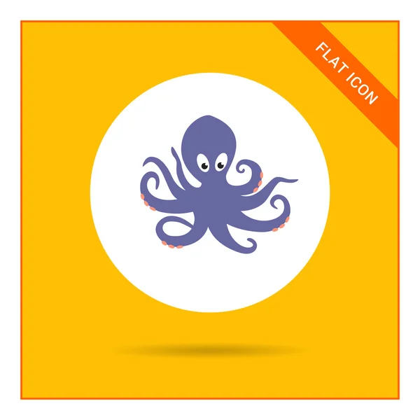 Icono de pulpo — Vector de stock