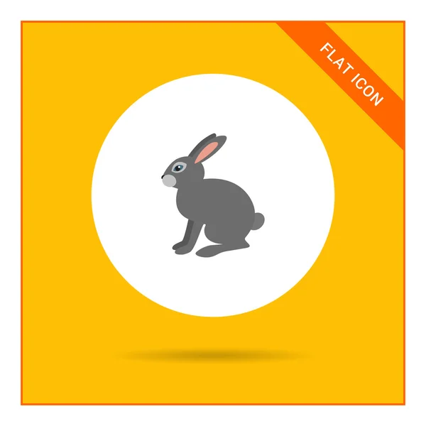 灰色兔子图标 — 图库矢量图片