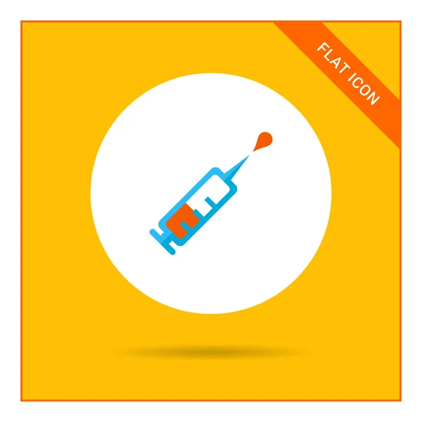 Syringe with droplet — Stock Vector