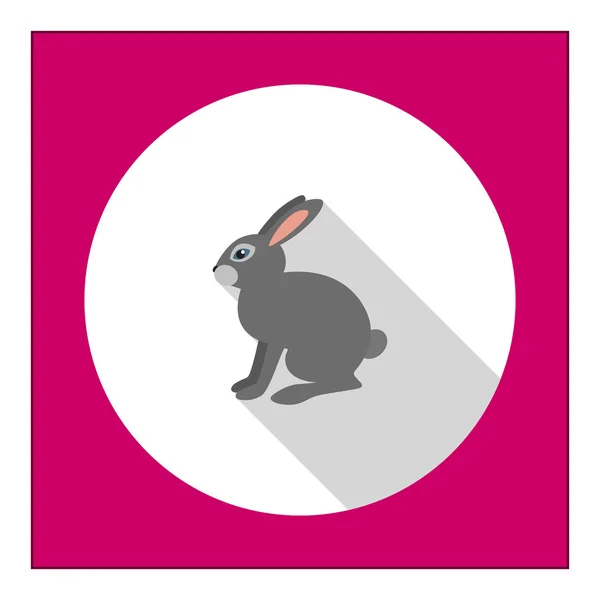 Grey hare icon — Stock Vector