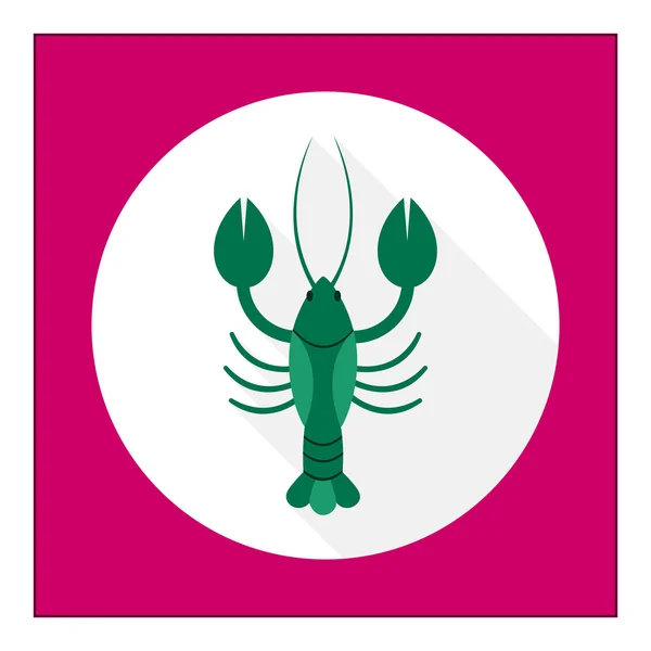 Ikon Lobster - Stok Vektor
