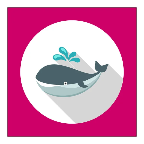 Icono de ballena — Vector de stock