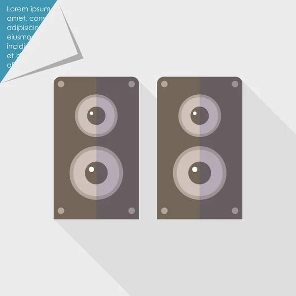 Haut-parleurs acoustiques — Image vectorielle