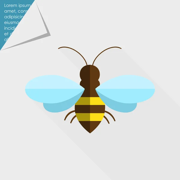 Včela ikona — Stockový vektor