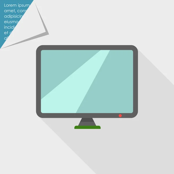 Computermonitor pictogram — Stockvector