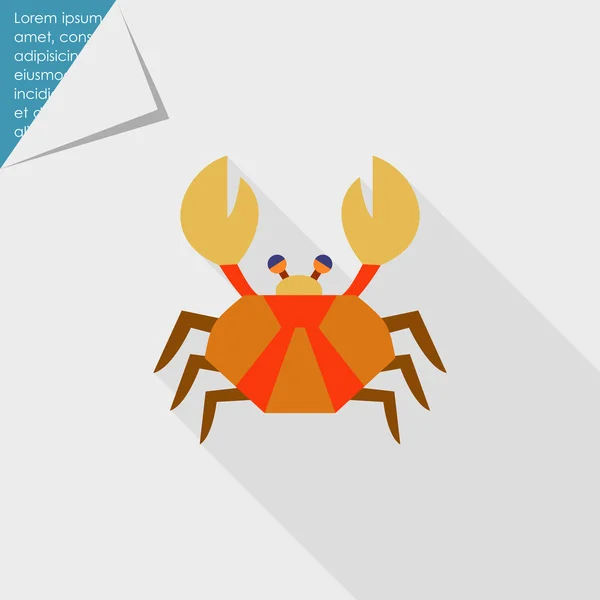 Krab pictogram — Stockvector