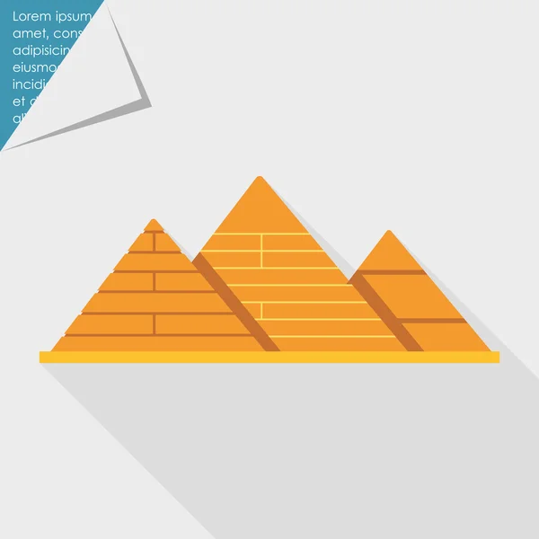 Ikona pyramidy v Gíze — Stockový vektor