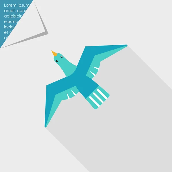 Flygande fågel ikonen — Stock vektor