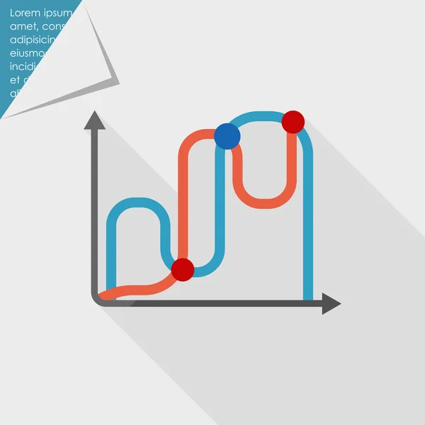 Icono gráficos de línea — Archivo Imágenes Vectoriales