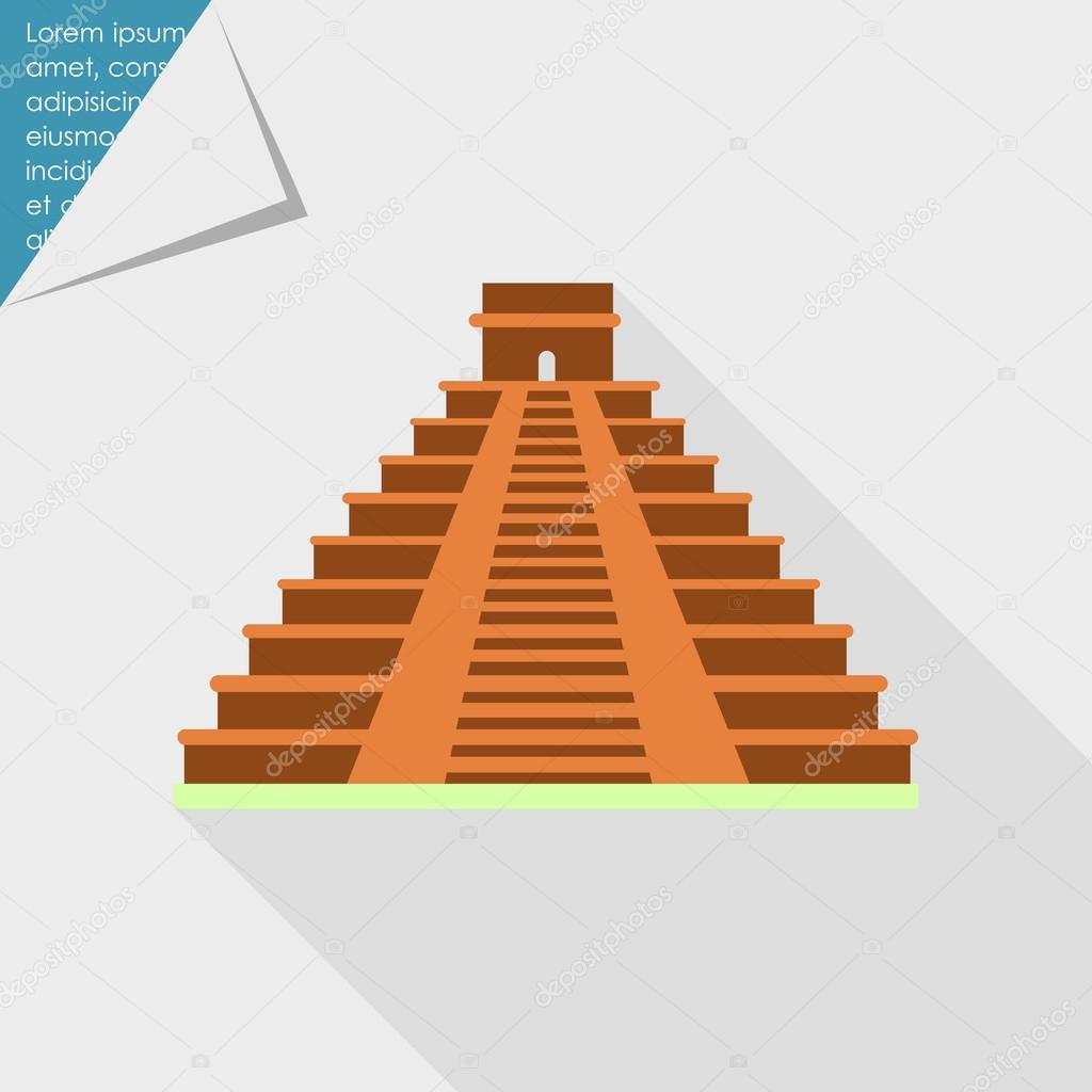 Maya pyramid icon