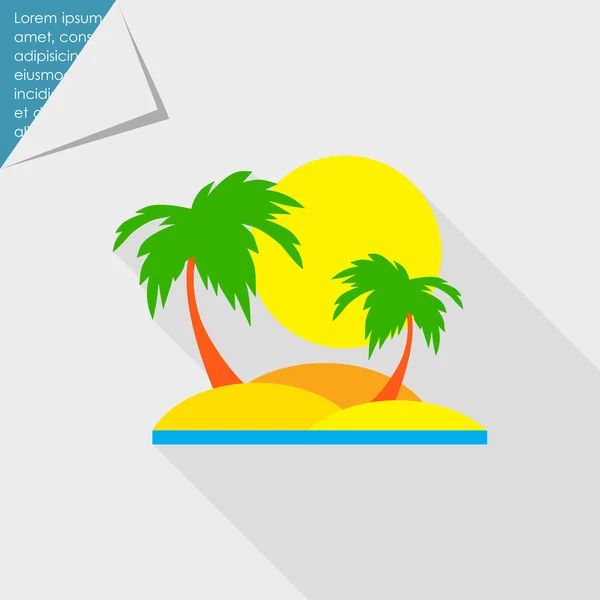 Tropische Insel — Stockvektor