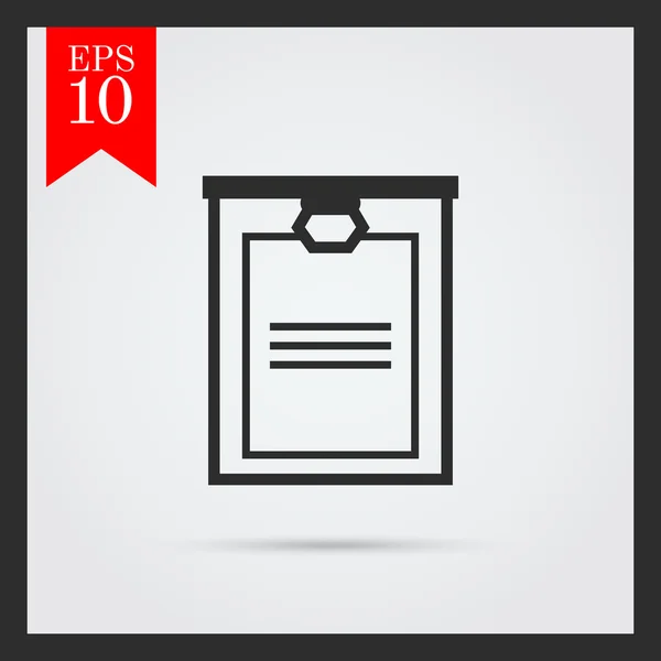 Document on clipboard — Stock Vector