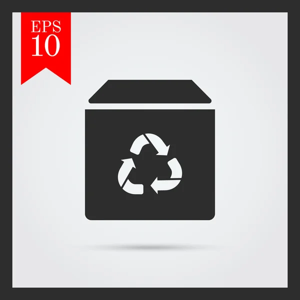 Recycling box icon — Stock Vector