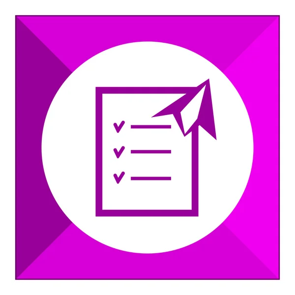 Checklist and paper plane — Stock Vector