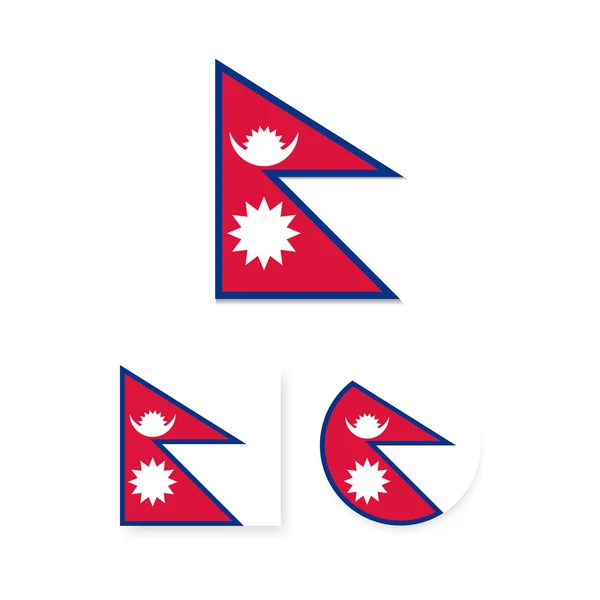 Bandera de Nepal — Vector de stock