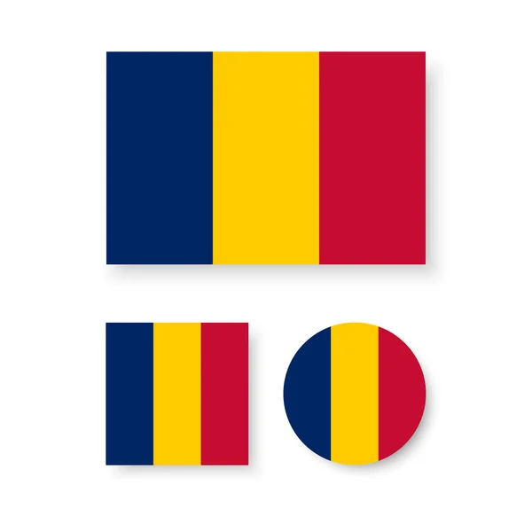 Flaga Republiki Czadu — Wektor stockowy