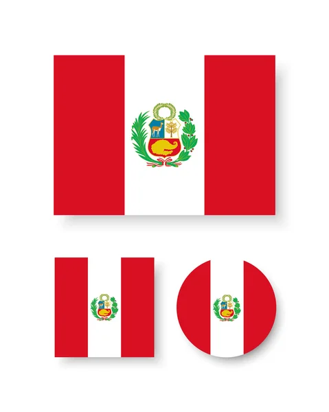 Pérou Drapeau — Image vectorielle