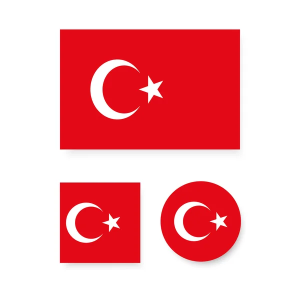 Bandera de Turquía — Vector de stock