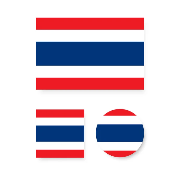 Bendera Thailand - Stok Vektor