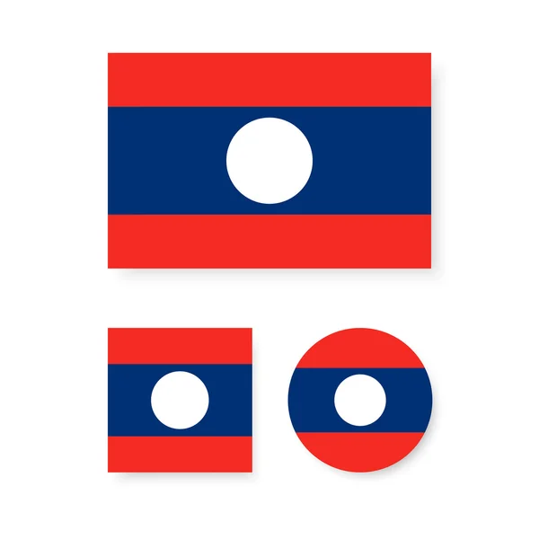 Bandera de Laos — Vector de stock