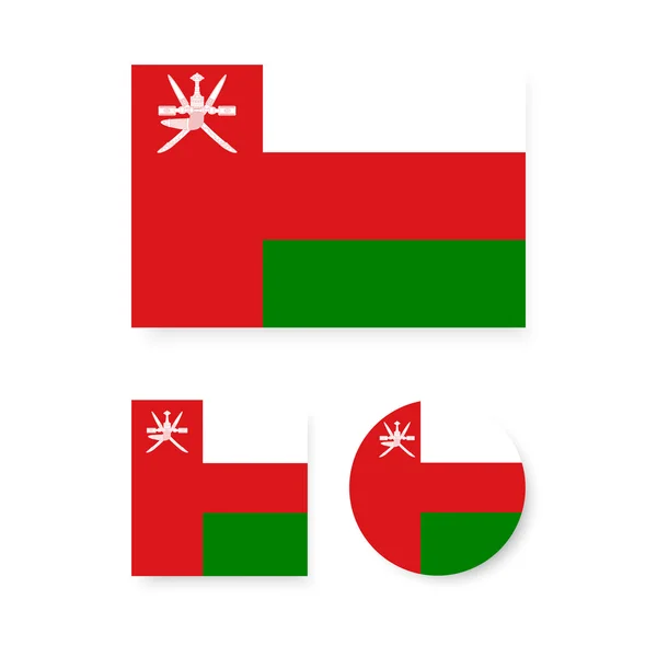 Vlag van Oman — Stockvector