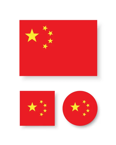 Bandeira da República Popular da China — Vetor de Stock