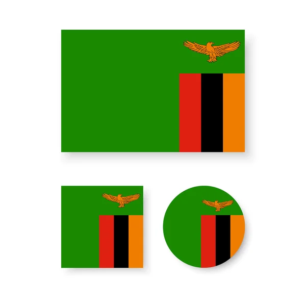 Bandera de Zambia — Archivo Imágenes Vectoriales