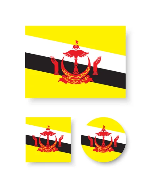 Bandera de Brunei — Archivo Imágenes Vectoriales