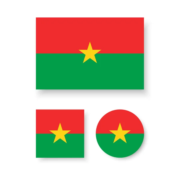 Bandera de Burkina Faso — Vector de stock