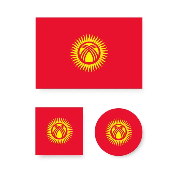 Kyrgyzstan flag — Stock Vector