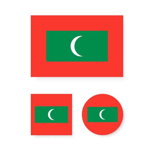 Flagge der Malediven — Stockvektor