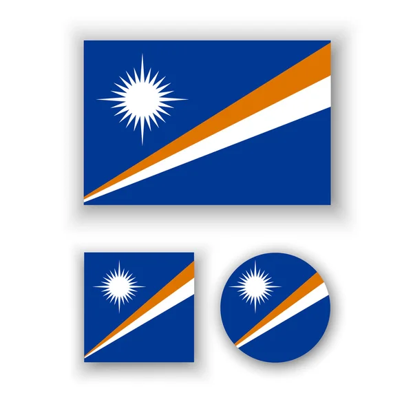 Bandiera delle Isole Marshall — Vettoriale Stock